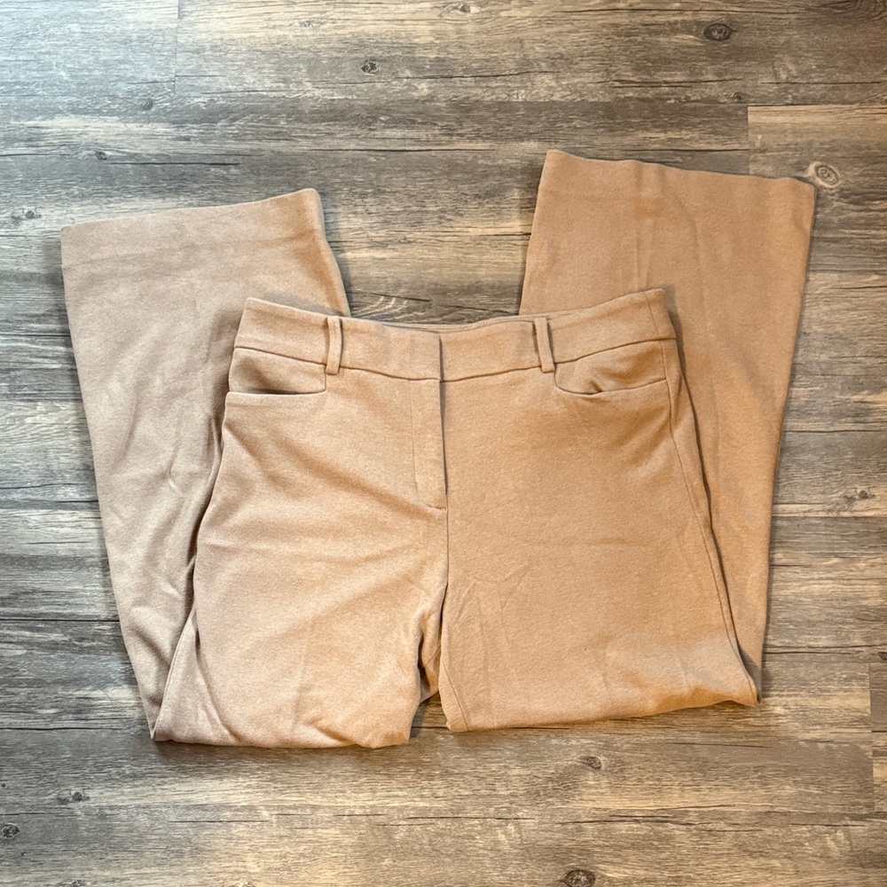 Talbots Beige Knit Wide Leg Pants NWOT